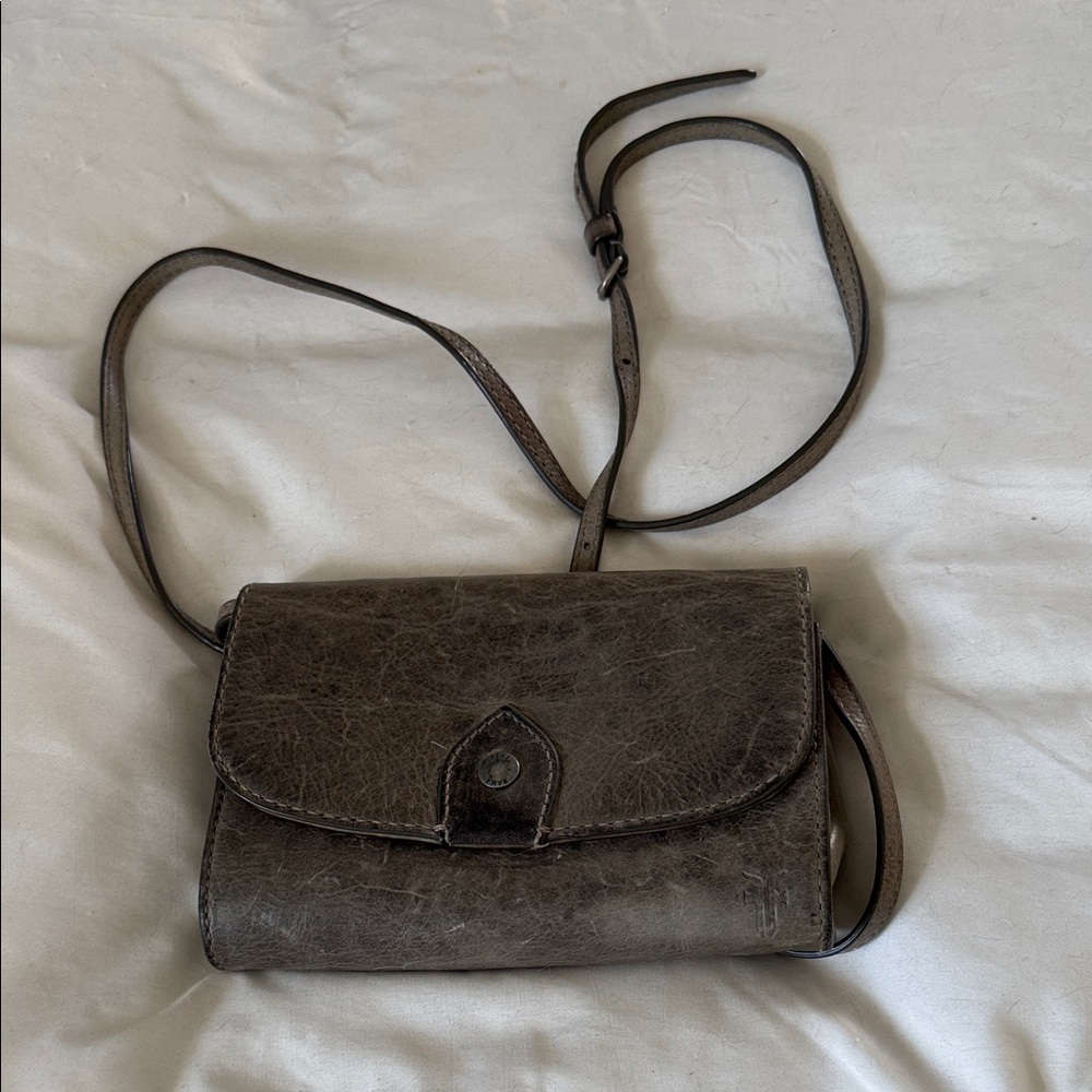 Frye Distressed Leather Crossbody Bag
